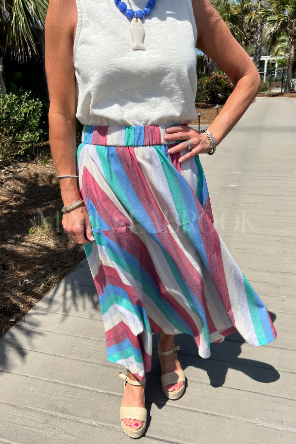 Olivia Skirt, Bennett Multi by Oliphant