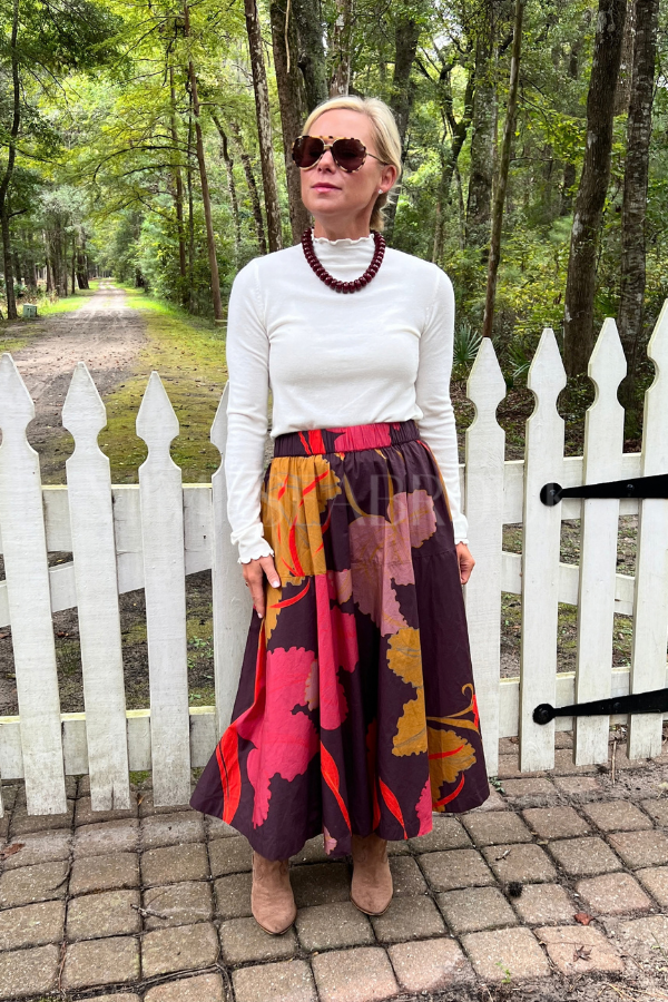 Olivia Skirt, Hague Brown by Oliphant