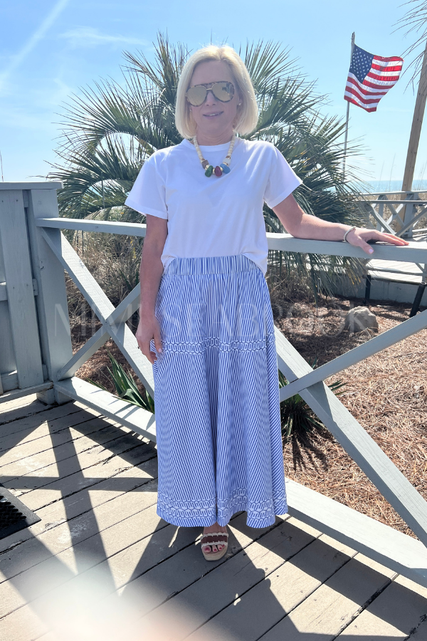 Olivia Skirt, Sconset Blue by Oliphant