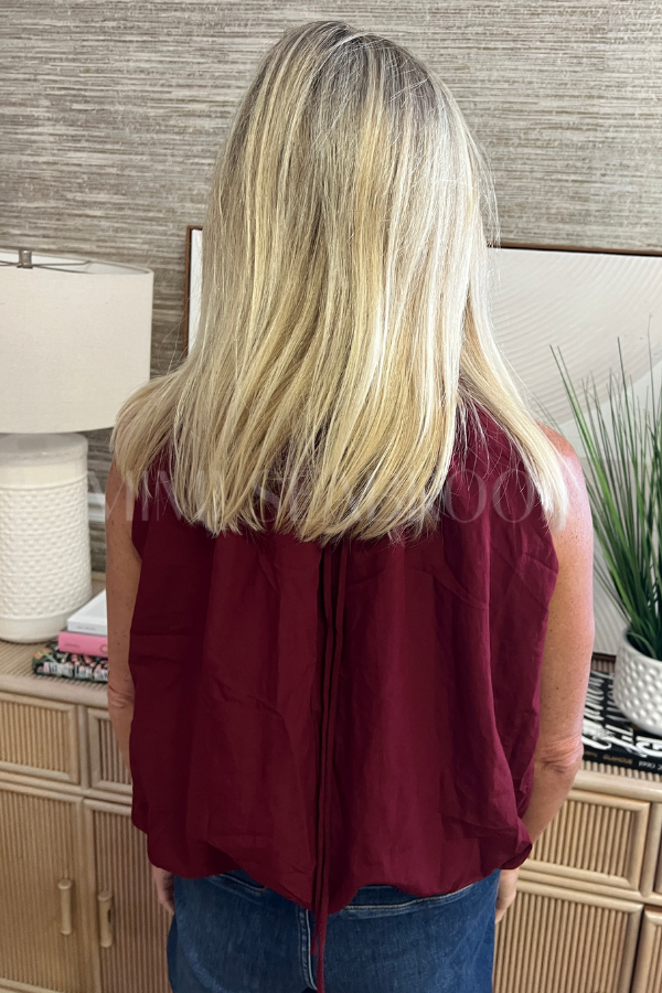 Oriana top, crimson