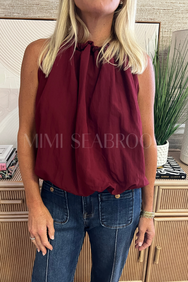 Oriana top, crimson