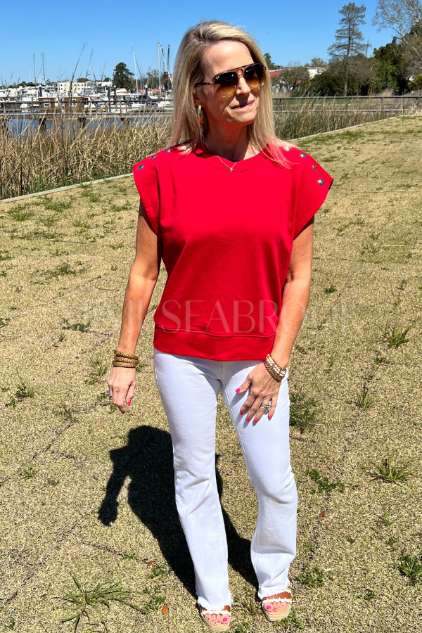 Owens top, red