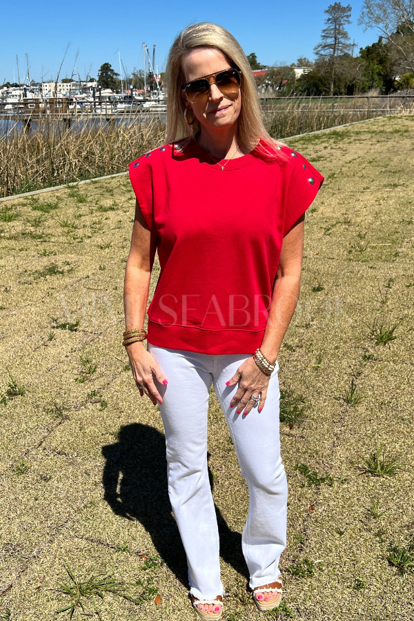 Owens top, red