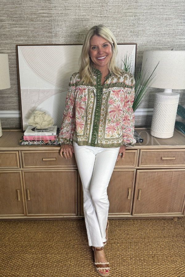 Palm Dream Off-White Blouse by Farm Rio