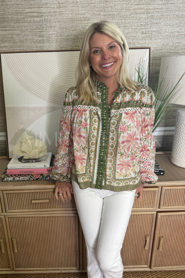 Palm Dream Off-White Blouse by Farm Rio