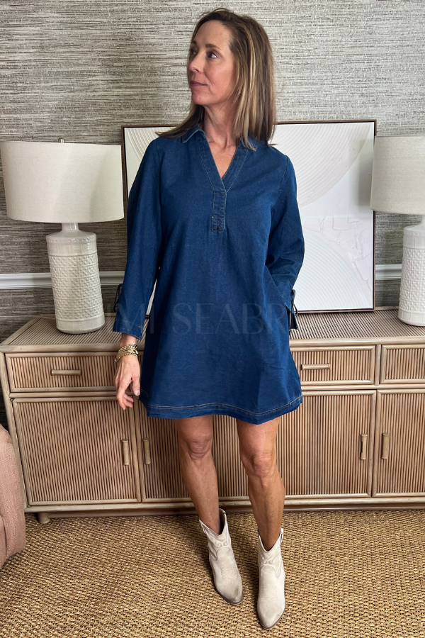 Pamela dress, denim