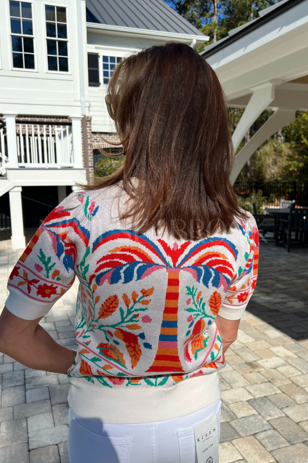 Pearling knit top