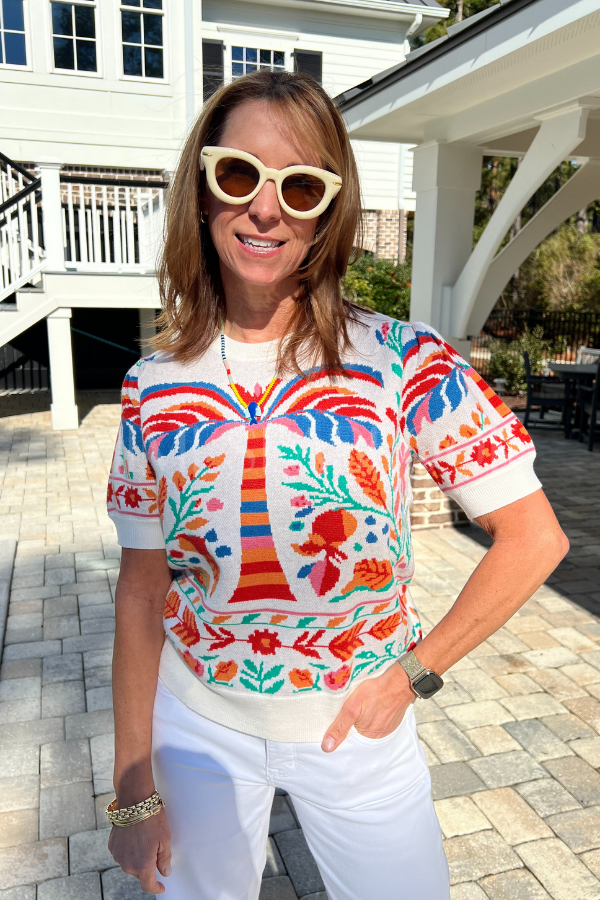 Pearling knit top