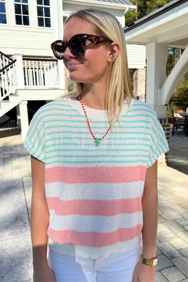 Pelham top, melon mint