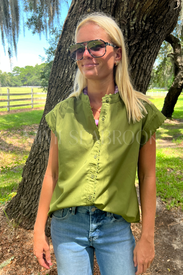 Pendale top, olive