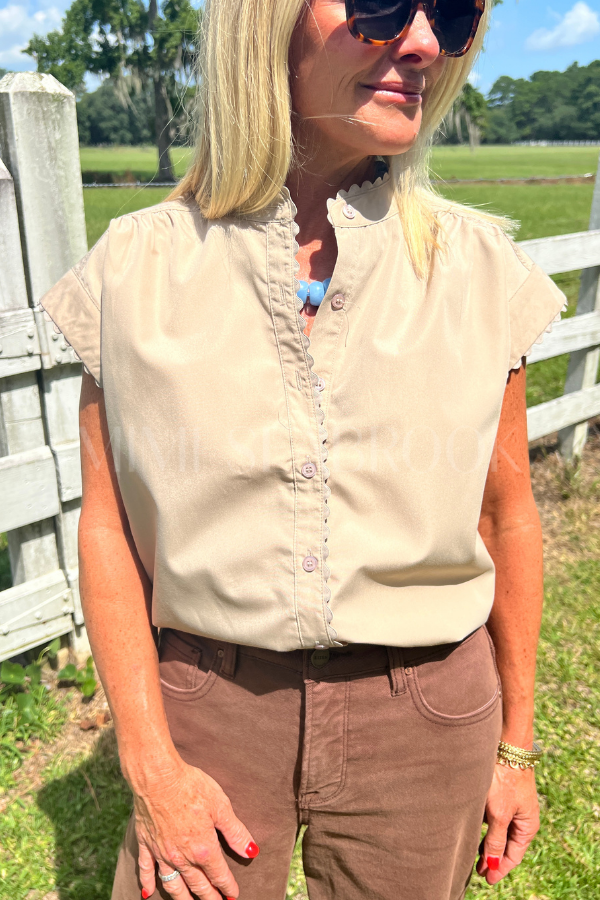 Pendale top, sand