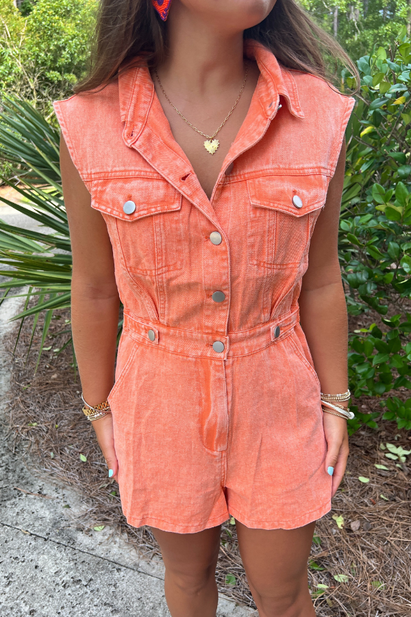 Peyton romper, sunkist