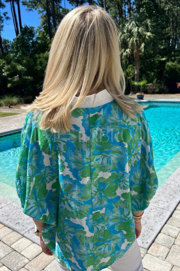 Phillips top, green aqua