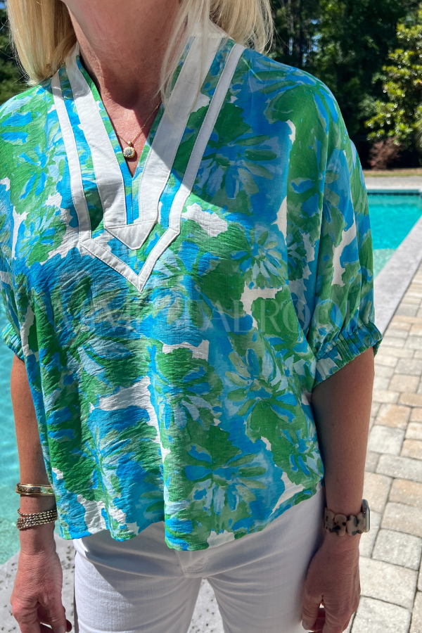 Phillips top, green aqua