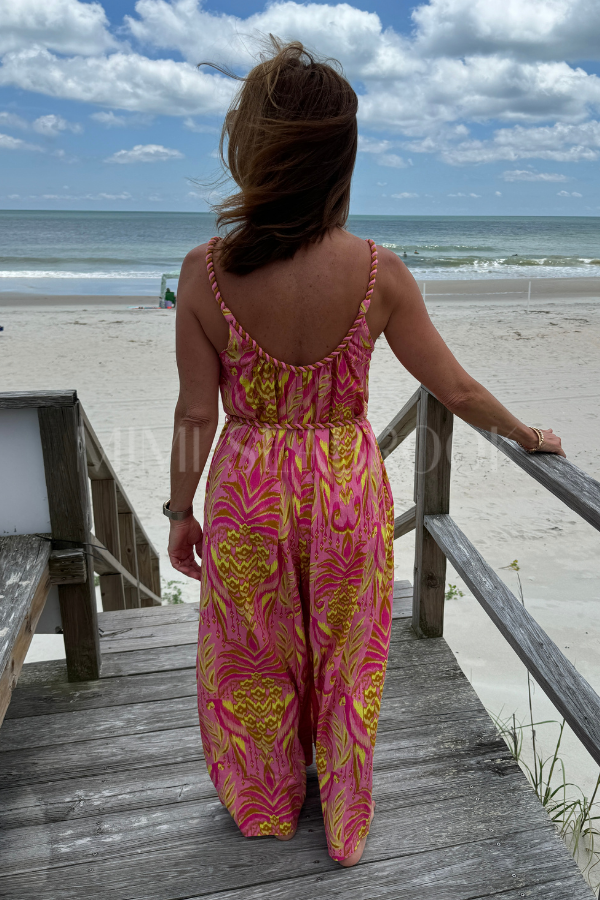 Pineapple Tapestry Pink Jumpsuit by Farm Rio