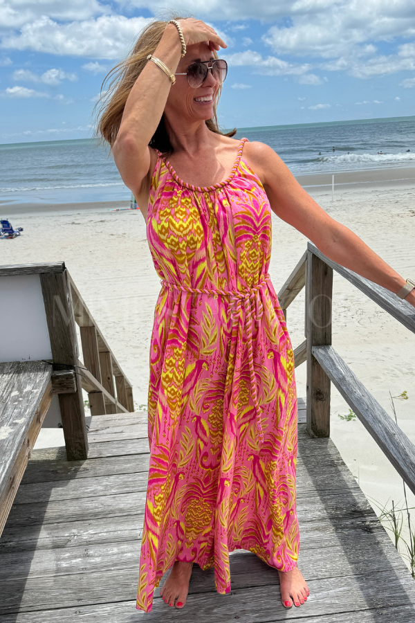 Pineapple Tapestry Pink Jumpsuit by Farm Rio