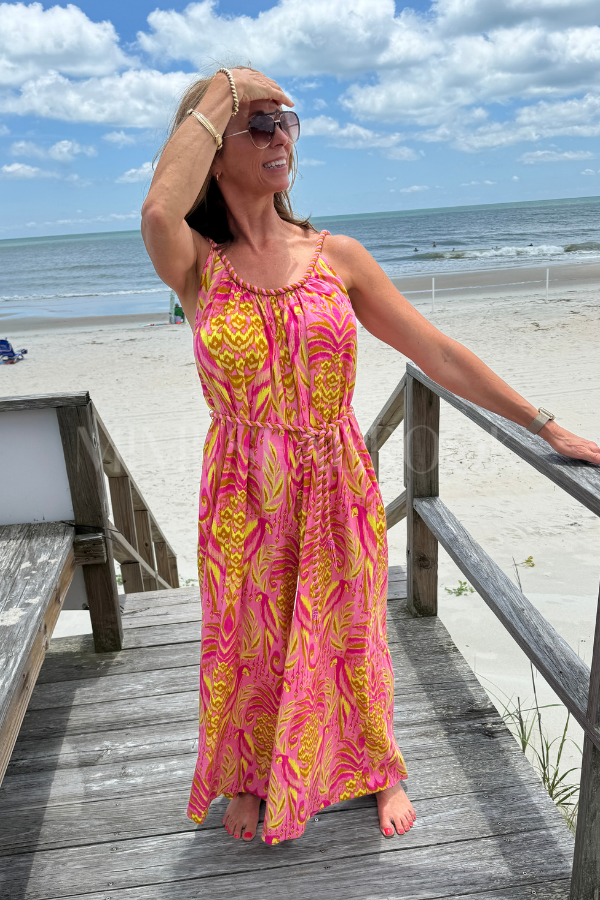 Pineapple Tapestry Pink Jumpsuit by Farm Rio