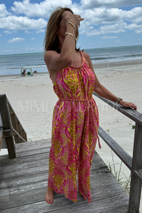 Pineapple Tapestry Pink Jumpsuit by Farm Rio