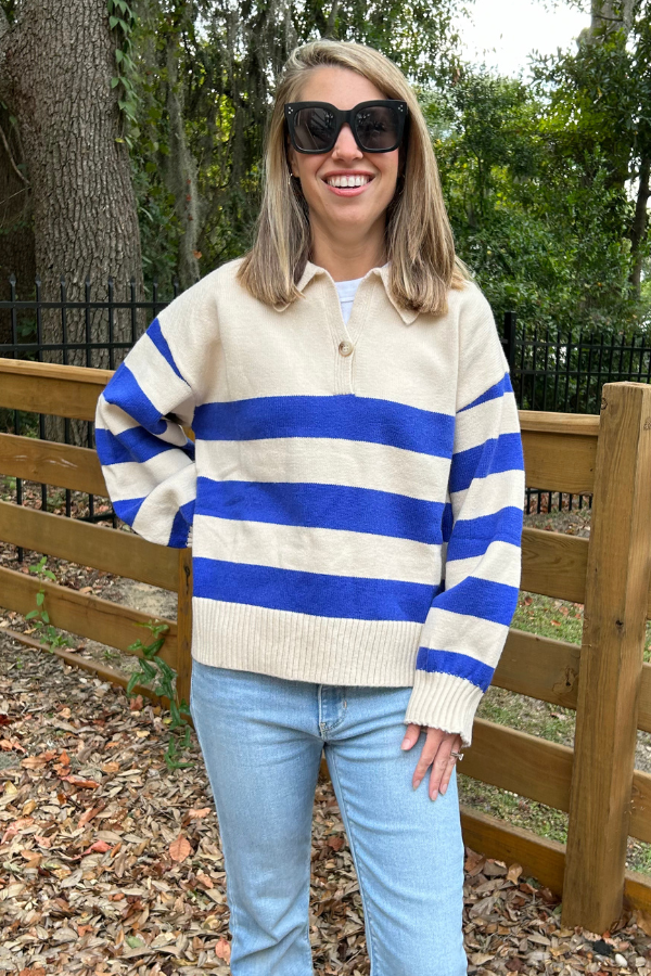 Presley sweater, cobalt