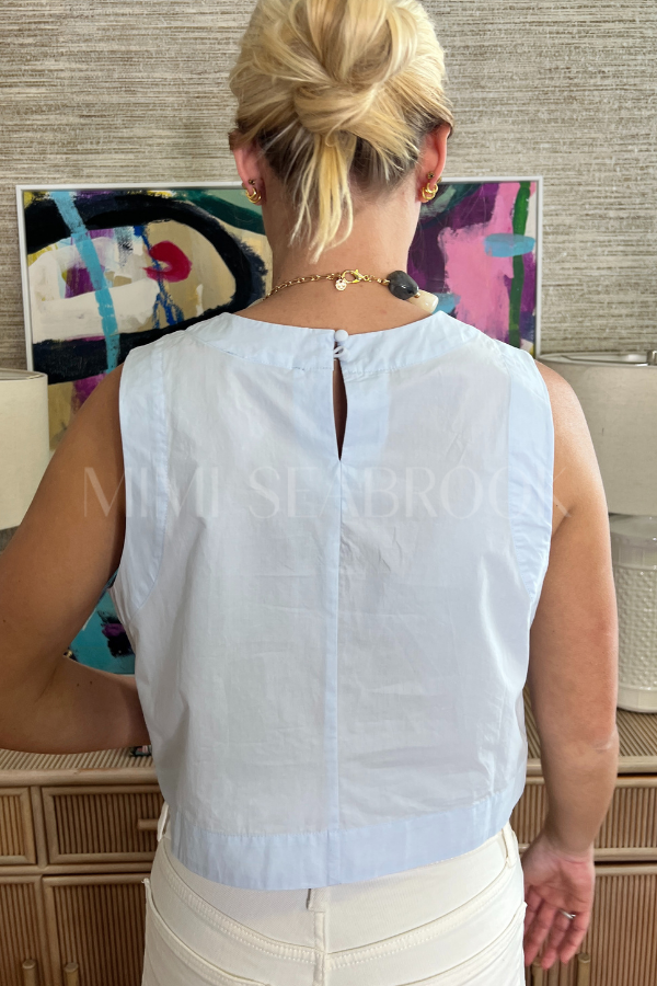 Putman top, baby blue