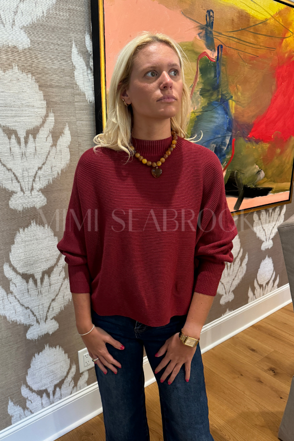 Raina sweater, garnet