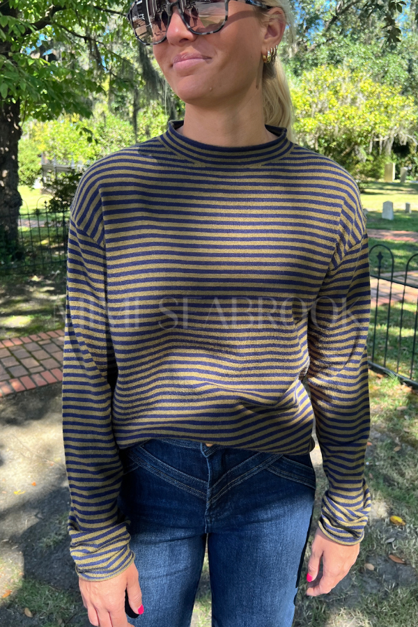 Rawson sweater, olive/navy