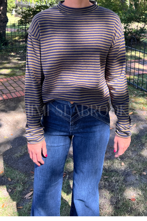 Rawson sweater, olive/navy