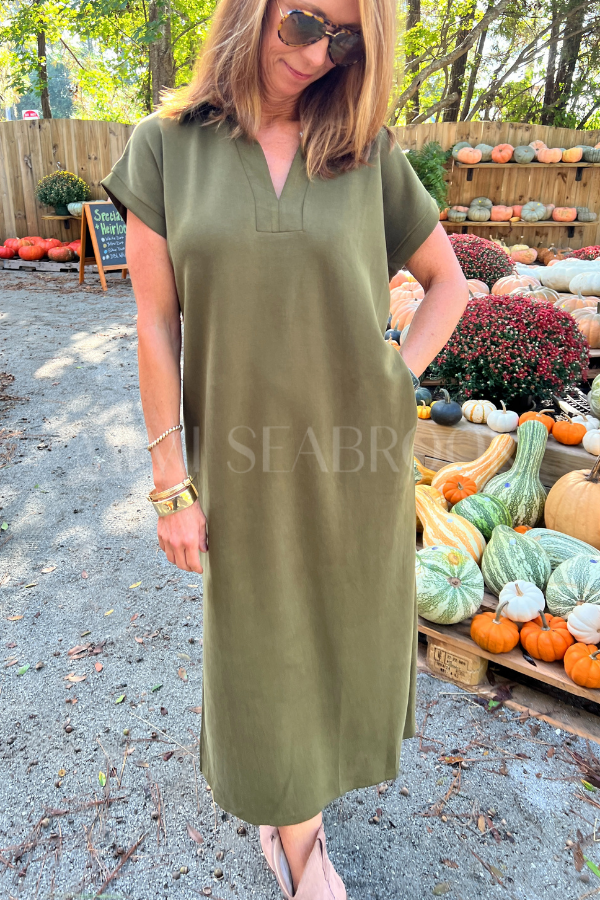 Reaves dress, olive