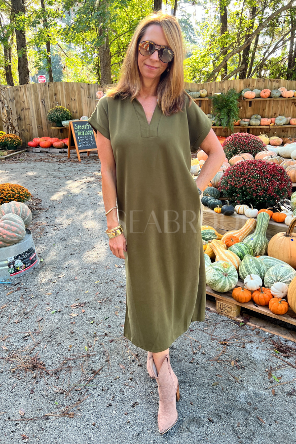 Reaves dress, olive