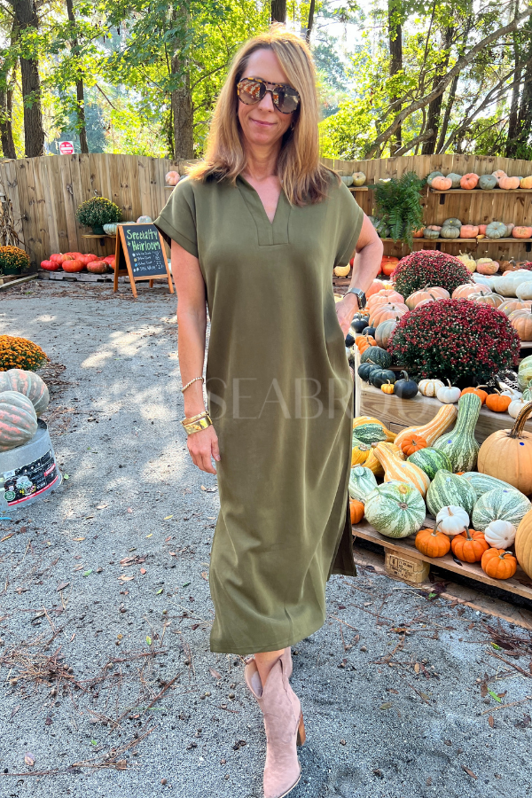 Reaves dress, olive