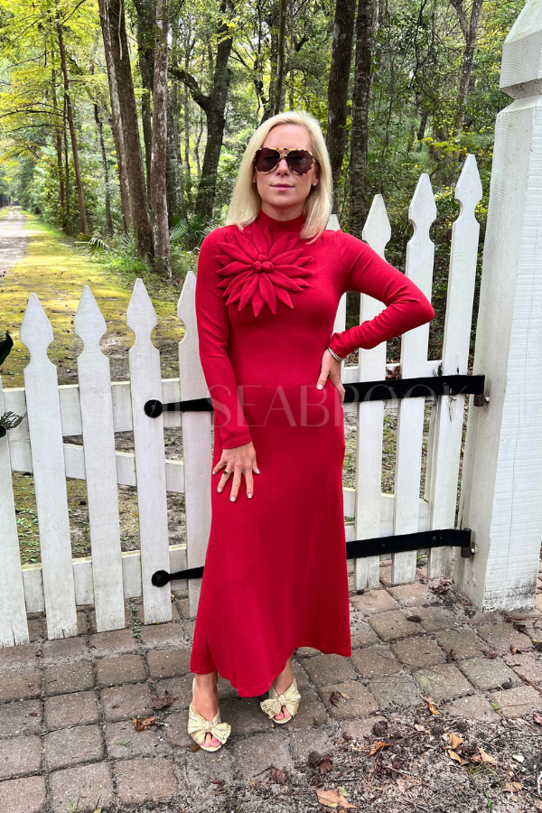 Red Flower Maxi Dress by Farm Rio