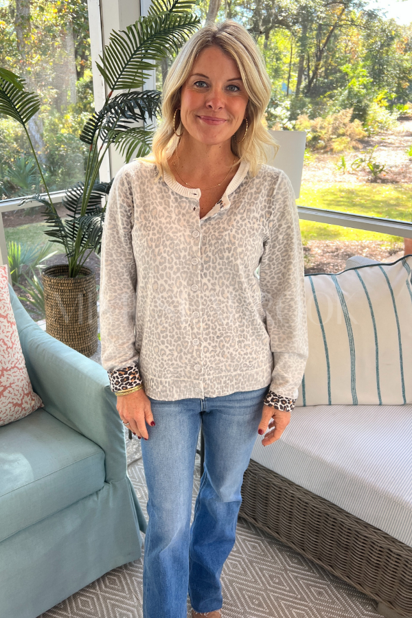 Regina cardigan sweater, cream