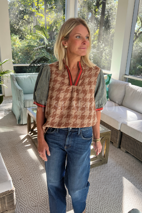 Retta top, brown