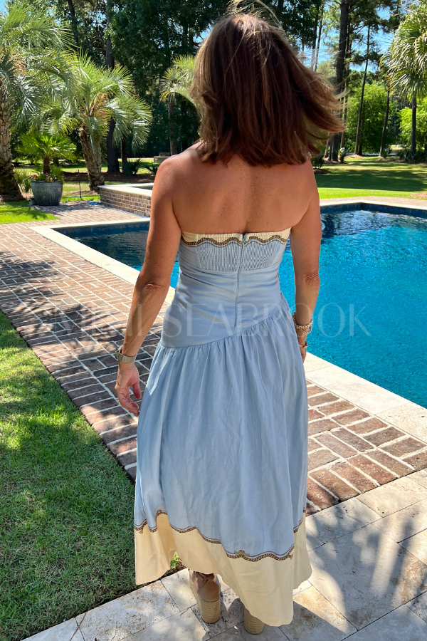 Rio Souvenir Strapless Maxi Dress by Farm Rio