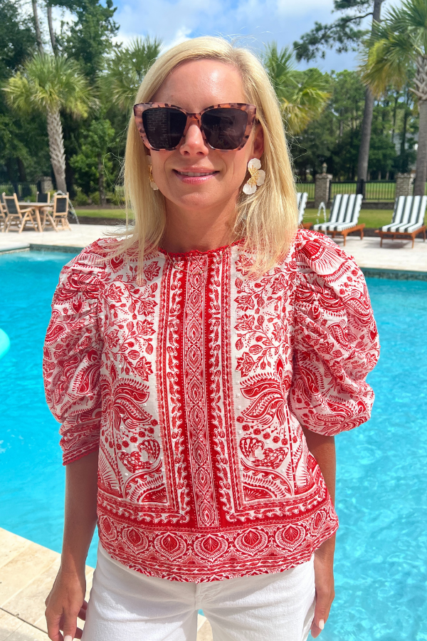 River Ride Red Blouse by Farm Rio