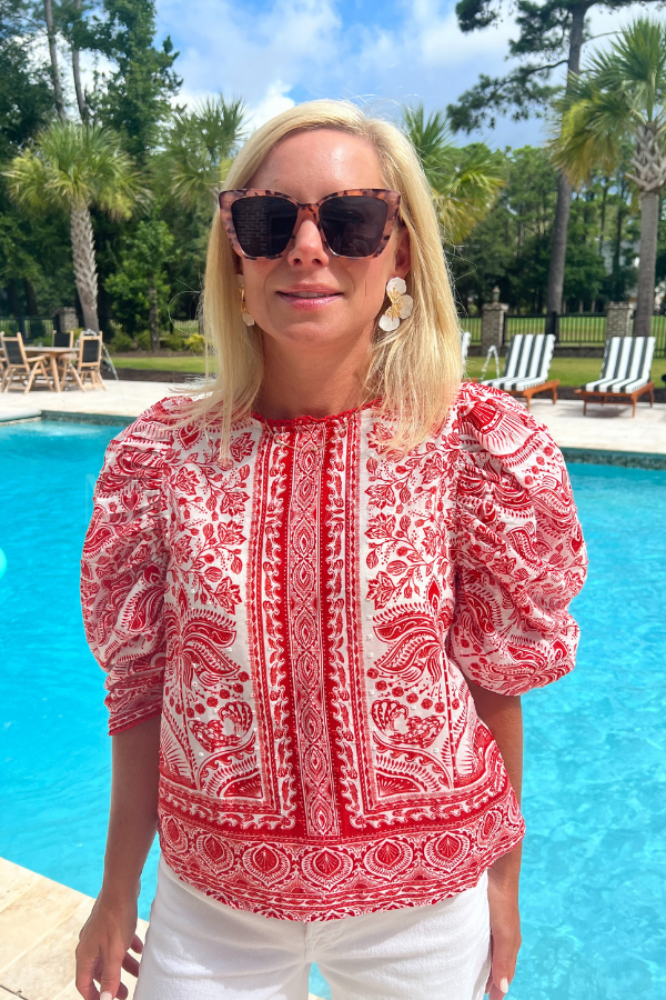 River Ride Red Blouse by Farm Rio
