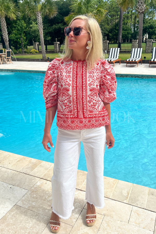 River Ride Red Blouse by Farm Rio
