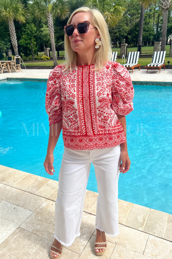 River Ride Red Blouse by Farm Rio