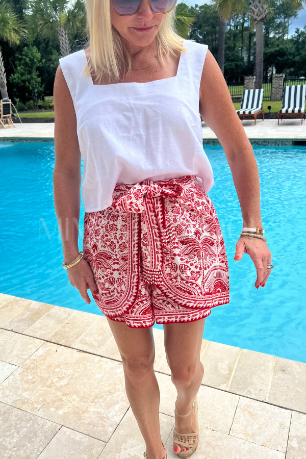 River Ride Red Shorts by Farm Rio