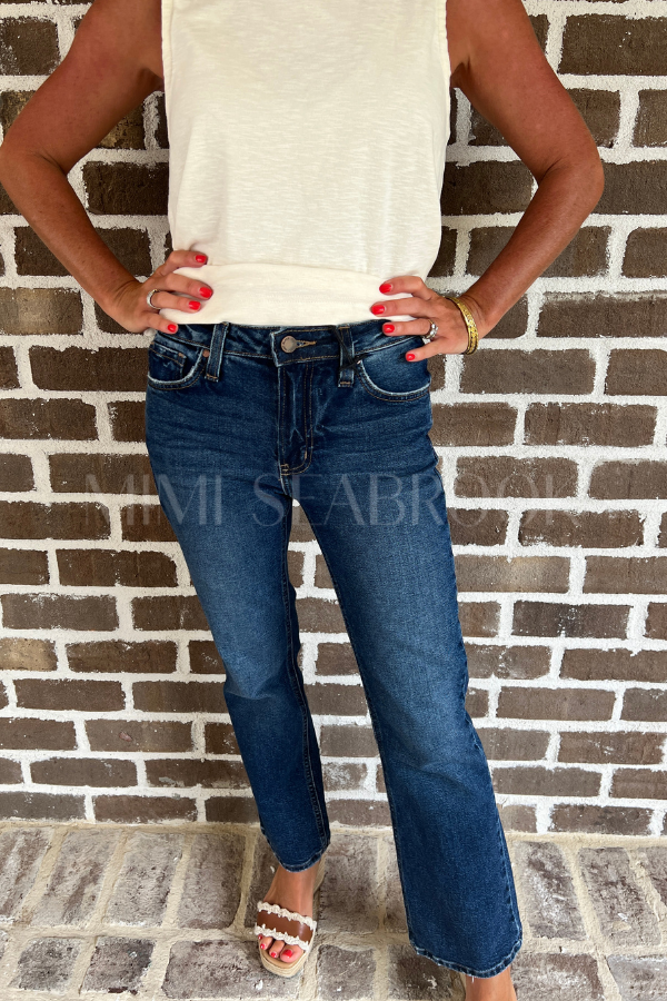 Rockledge Ankle Straight Clean jeans, dark