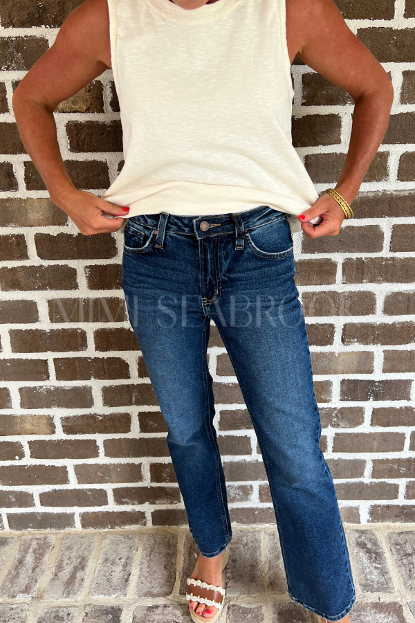 Rockledge Ankle Straight Clean jeans, dark