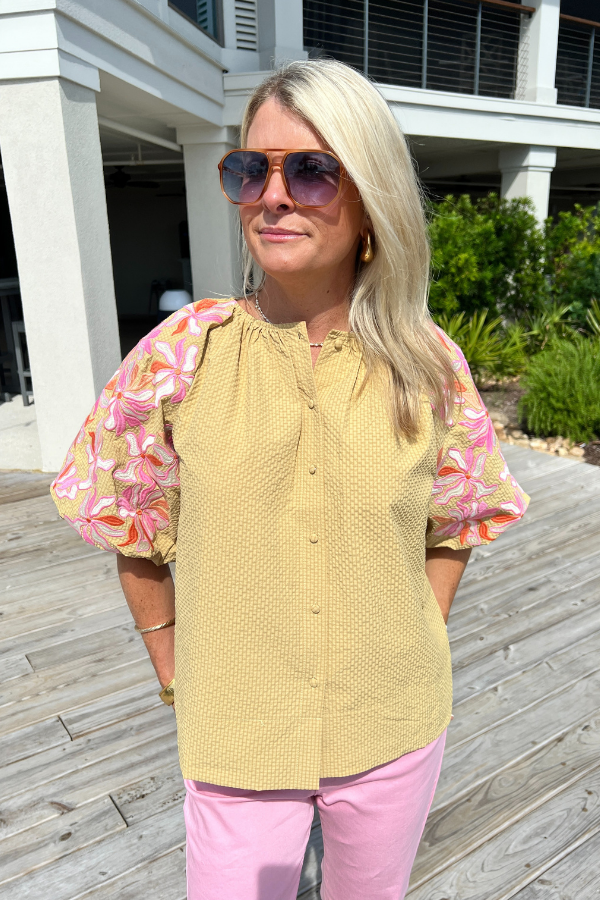 Ryleigh top, mustard