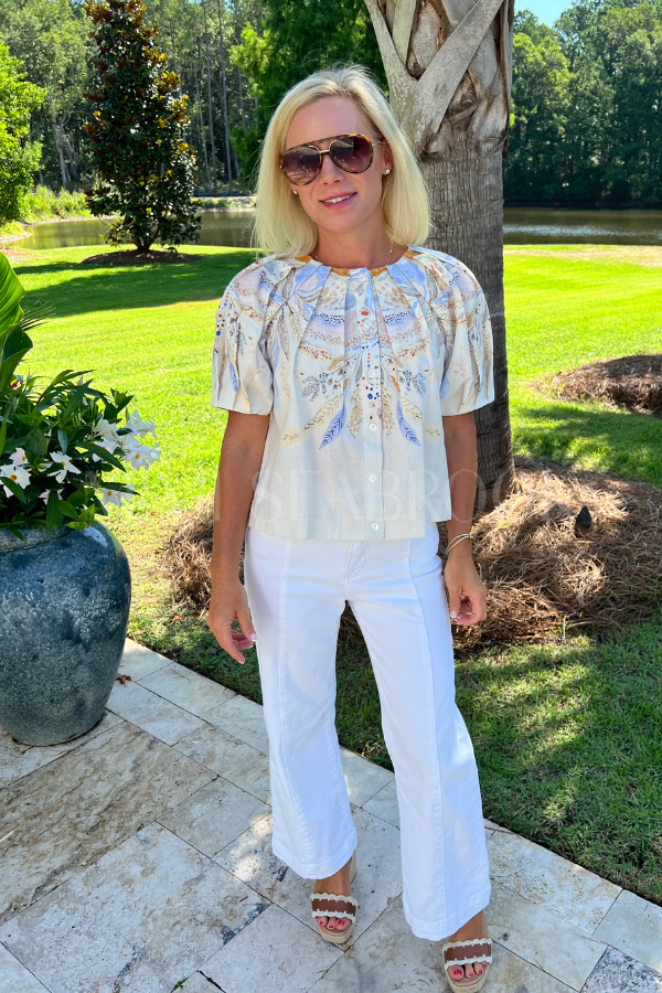 Salome Top, Goleta Print by Cleobella