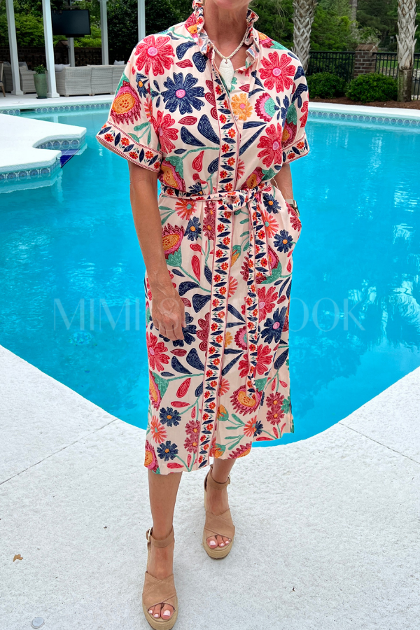 Sandford dress, coral