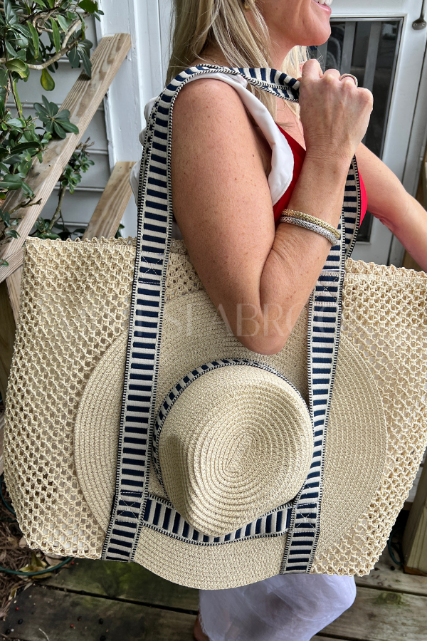 Santa Fe Tote and Hat Set, Navy