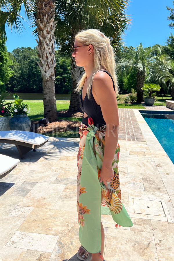 Sarong with Trims, shell scarf by FARM RIO