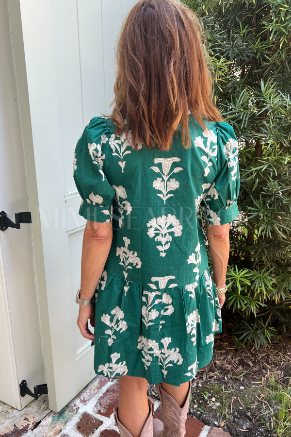 Sasha dress, hunter green