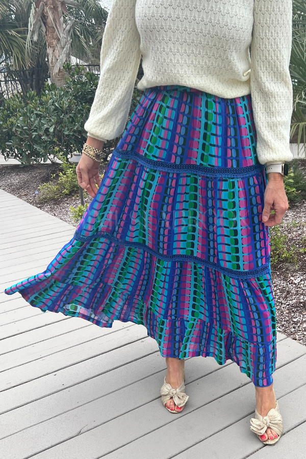 Savannah Skirt by Briton Court, Dahlia