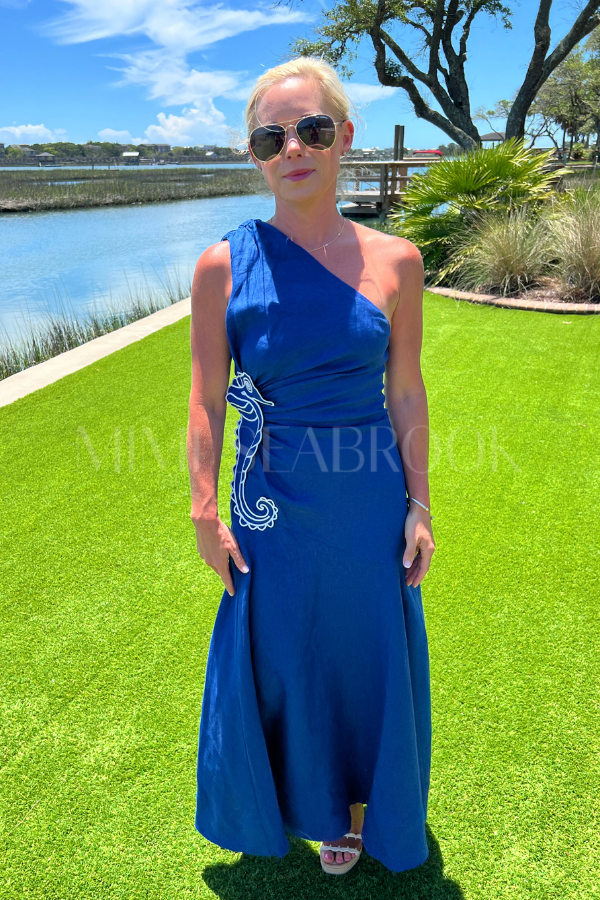 Seahorse Embroidery Maxi Dress by Farm Rio