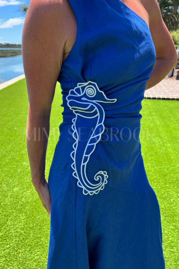 Seahorse Embroidery Maxi Dress by Farm Rio